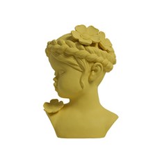 JHCompany 粉彩花環少女擺飾, 黃色