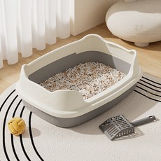 PASTEL PET 寵物腳掌貓砂盆貓砂鏟組, 1個, 灰色