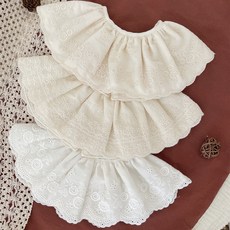 Hararoi 兒童褶邊蕾絲可愛圍巾圍脖 3件套