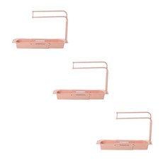 Ants 伸縮水槽菜瓜布架, 粉紅色, 3個