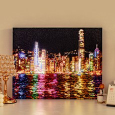 ARTJOY DIY LED 畫布款鑽石畫 40 x 50 cm, 1個, 百萬夜景
