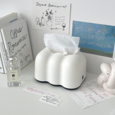 데미무드 몽글 구름 휴지 케이스, 화이트, 1개