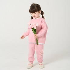 KIDSCOMO 童款熊熊蝴蝶結大學T+束口褲套裝