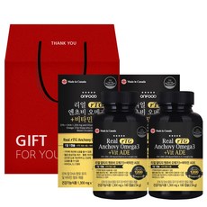 ONFOOD rTG Omega-3鯷魚油維他命ADE軟膠囊禮盒, 180顆, 2罐