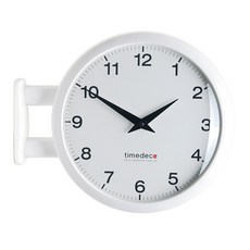 TIMEDECO 現代雙面時鐘 A5, 白色