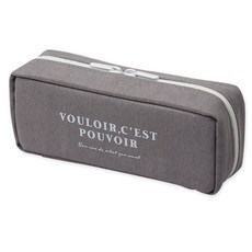 Moongu 粉彩3層筆袋 灰色, 1個, 灰色的