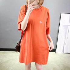 短袖哺乳長版上衣