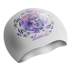 Duda Swim 印花矽膠泳帽, Lavender Gate