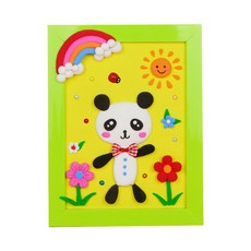 ADICO 粘土相框DIY製作熊貓行走, 混色