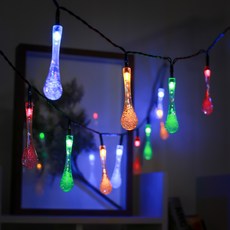 Tree 太陽能LED水滴花環燈泡 12m 100顆, 顏色混合