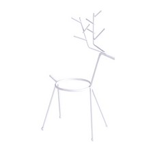 北歐麋鹿花盆裝飾品支架, 白色