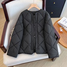 Fashion Flow 女款時尚圓領絎縫輕量羽絨外套