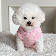 BYDAMSOOMI 朋克拉絨狗背心, 粉色的