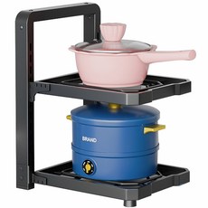 Amelie廚房平底鍋鍋具收納架 AMBLK, 黑色 (AMBLK01), 2段