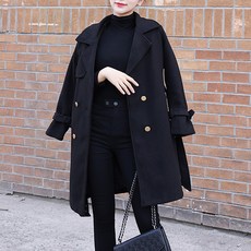 루나걸 쿠릴 더블 모직 코트