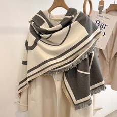 Mabso Shop 熟女風高級圖案人造喀什米爾大尺寸披肩 BRP1169