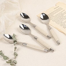 까르투하 앙클라 라귀올 양식 테이블 디너 스푼, 아이보리, 4개
