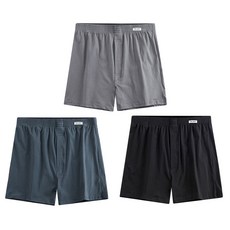 ONE BOY 冰感A級抗菌空氣感寬鬆四角內褲 3件組