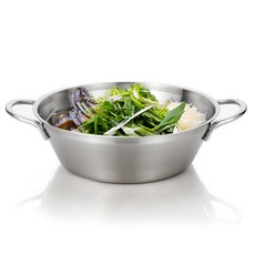 IH爐適用3層不鏽鋼雙耳湯鍋, 32cm, 單色