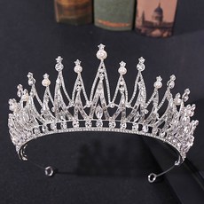 루나글램 셀프웨딩 마룬 패션 티아라 H1286, 1개, 실버(TRZ154)