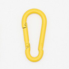 ButtonKing 彩色單鍵式登山扣包包掛環, 黃色, 2個