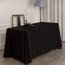 비아토리 깔끔한 행사용 파티 무지 테이블보, 블랙, 1개, 중(150 x 210 cm)