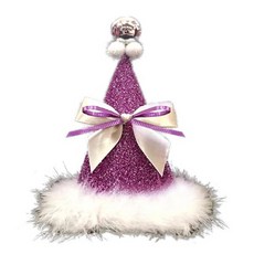 紫色緞帶尖帽, 2個, 混合顏色