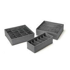 Joeun Living 內衣收納盒3件組 灰色, 1套