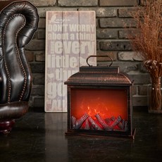 白雪皚皚的冬天壁爐心情燈, 青銅色