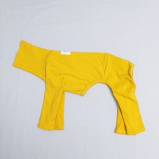 DOGGY STAR 義大利靈緹服飾 IG服飾 柔軟羅紋連身衣, 芥末黃, 1個