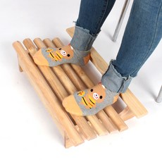 고무나무 원목 발받침대 둥근 대