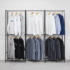 Casamaru 多功能雙層衣架 2入組, 黑色