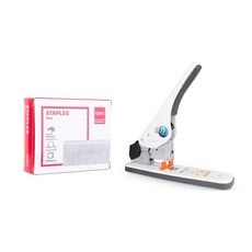 deLi 裝訂大訂書機23/23針E0485+專用兼容芯E0014, 白色的, 1套