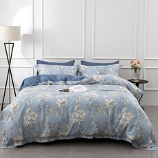 寢城之戀 台灣製 50支100%萊賽爾天絲 床包枕套組 幽蘭藍 雙人5尺