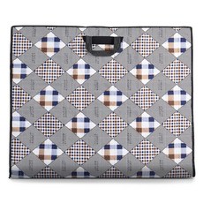 Namwon Mokgi Gongyesa 三層絎縫方桌收納袋 灰色格紋系列 75cm x 90cm, 1個, 灰色格紋