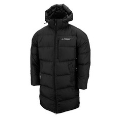 adidas 愛迪達 男款長版羽絨外套大衣 EH4983