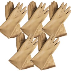 Homecina 橡膠手套 M號, 深暖棕色, 5個, 中( M)