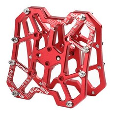make speed MTB自行車替換式腳踏板組 左腳+右腳, 1組, 紅色