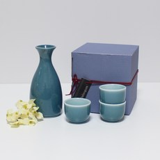 月鹽瓷花 Bong Tokuri 禮品套組孔雀, 1套, Tokuri +清酒杯3p