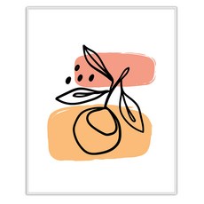 추상 일러스트 057 그림 인테리어액자 IDP-057, 화이트