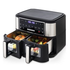 JECROLL Dual半半氣炸鍋 9L, 黑色, JK-AF90-HV