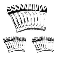 派對嗨 居家派對 鍍鉻叉 10入, 3個, 銀色