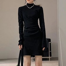 구디프 레이디 심플리 반목 셔링 H라인 원피스