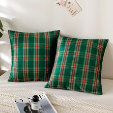 SOHEIM Laplan 超細纖維沙發抱枕枕芯 2入 + 枕套 2入 組, 北歐紅