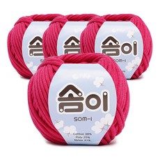 SOM-i混紡棉質布條編織線 65g, 538號, 4球