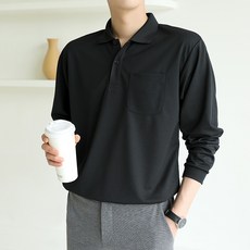 PLAYS 男士吸濕排汗防紫外線口袋翻領長袖T恤