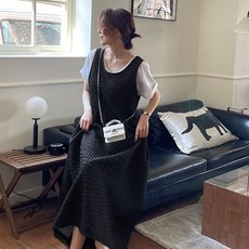 NANING9 Koise 無袖連身裙, 黑色, 1個