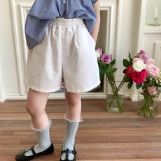 Starbean 女童簡約素色鬆緊短褲