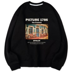 VENHIT 風景印花寬鬆棉質長袖上衣