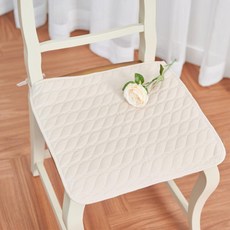 防滑固定帶方形椅墊 米色 45 x 45 公分